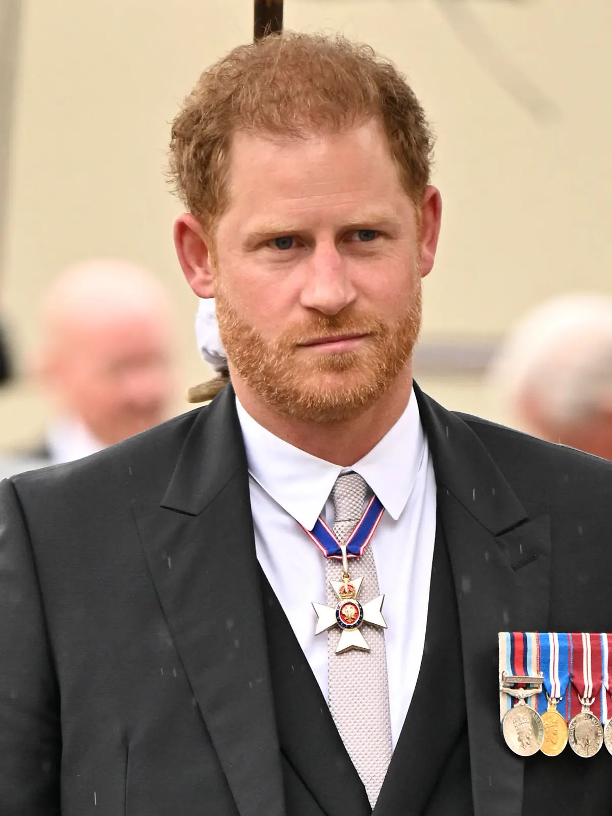 Prince Harry arrives for the coronation of King Charles at Westminster Abbey, London, Credit:Andy Stenning / Avalon
