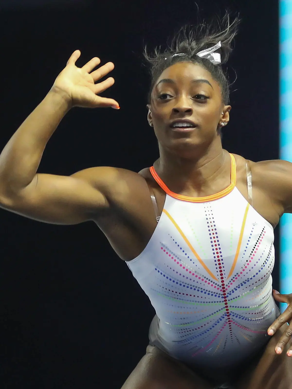  May 22, 2021: Simone Biles warms up prior to the 2021 GK U.S. Classic at the Indiana Convention Center in Indianapolis, IN. /CSM Indianapolis United States of America - ZUMAc04_ 20210522_zaf_c04_096 Copyright: xKylexOkitax