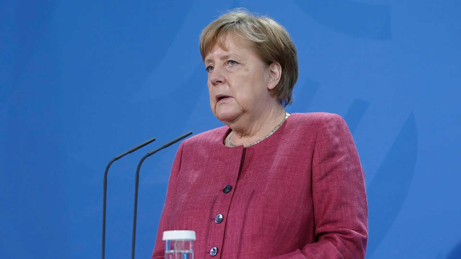 Pressekonferenz der Bundeskanzlerin zum G20 Global Health Summit Aktuell, 21.05.2021, Berlin, Bundeskanzlerin Angela Merkel im Portrait bei der Pressekonferenz zum Welt Gesundheitsgipfel der Europaeischen Union Berlin Berlin Deutschland *** Press Conference of the German Chancellor on the G20 Global Health Summit Current, 21 05 2021, Berlin, German Chancellor Angela Merkel in portrait at the press conference on the World Health Summit of the European Union Berlin Berlin Germany