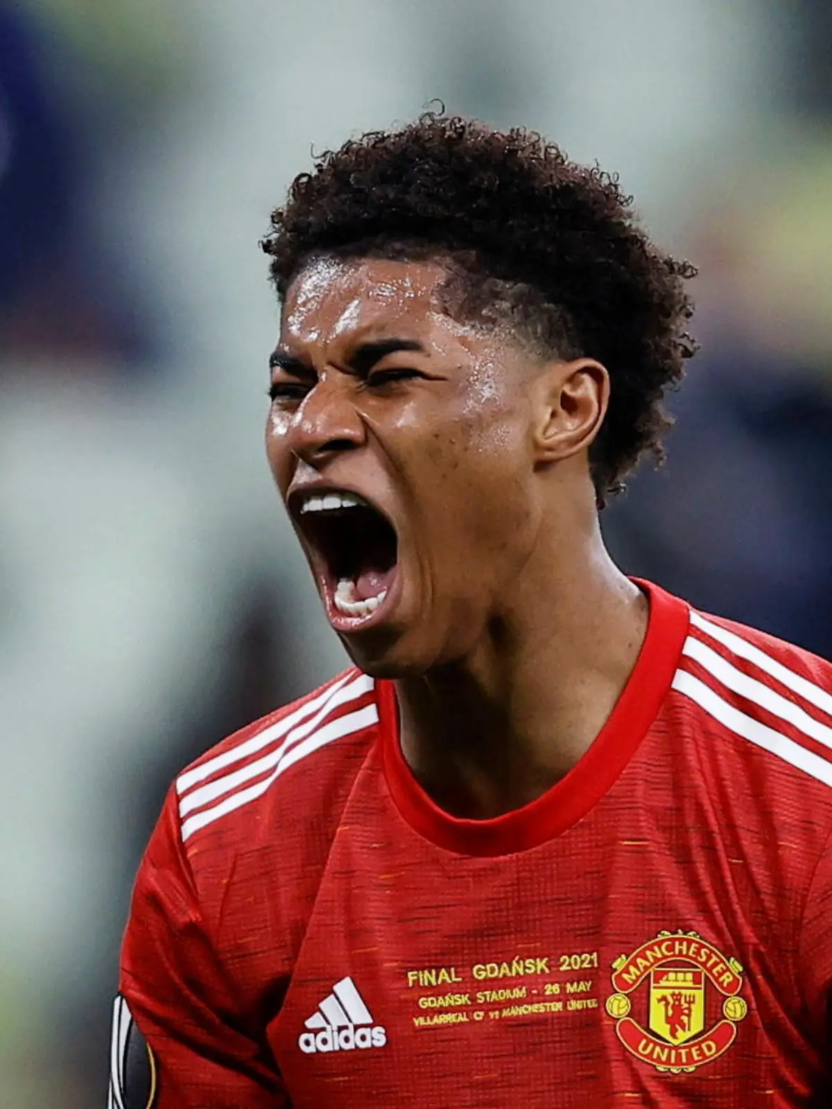 Soccer Football - Europa League Final - Villarreal v Manchester United - Polsat Plus Arena Gdansk, Gdansk, Poland - May 26, 2021 Manchester United's Marcus Rashford reacts Pool via REUTERS/Kacper Pempel     TPX IMAGES OF THE DAY