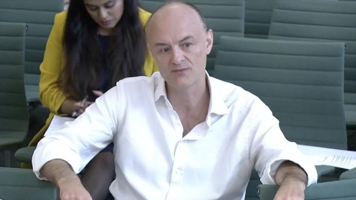 Dominic Cummings, former special advisor for Britain's Prime Minister Boris Johnson faces questions from lawmakers over the government's COVID-19 response, in London,Britain, May 26, 2021, in this screen grab taken from video. Reuters TV via REUTERS. THIS IMAGE HAS BEEN SUPPLIED BY A THIRD PARTY. NEWS AND CURRENT AFFAIRS USE ONLY, CANNOT BE USED FOR LIGHT ENTERTAINMENT OR SATIRICAL PURPOSES, PARTY POLITICAL BROADCAST USAGE MUST BE CLEARED WITH PBU.