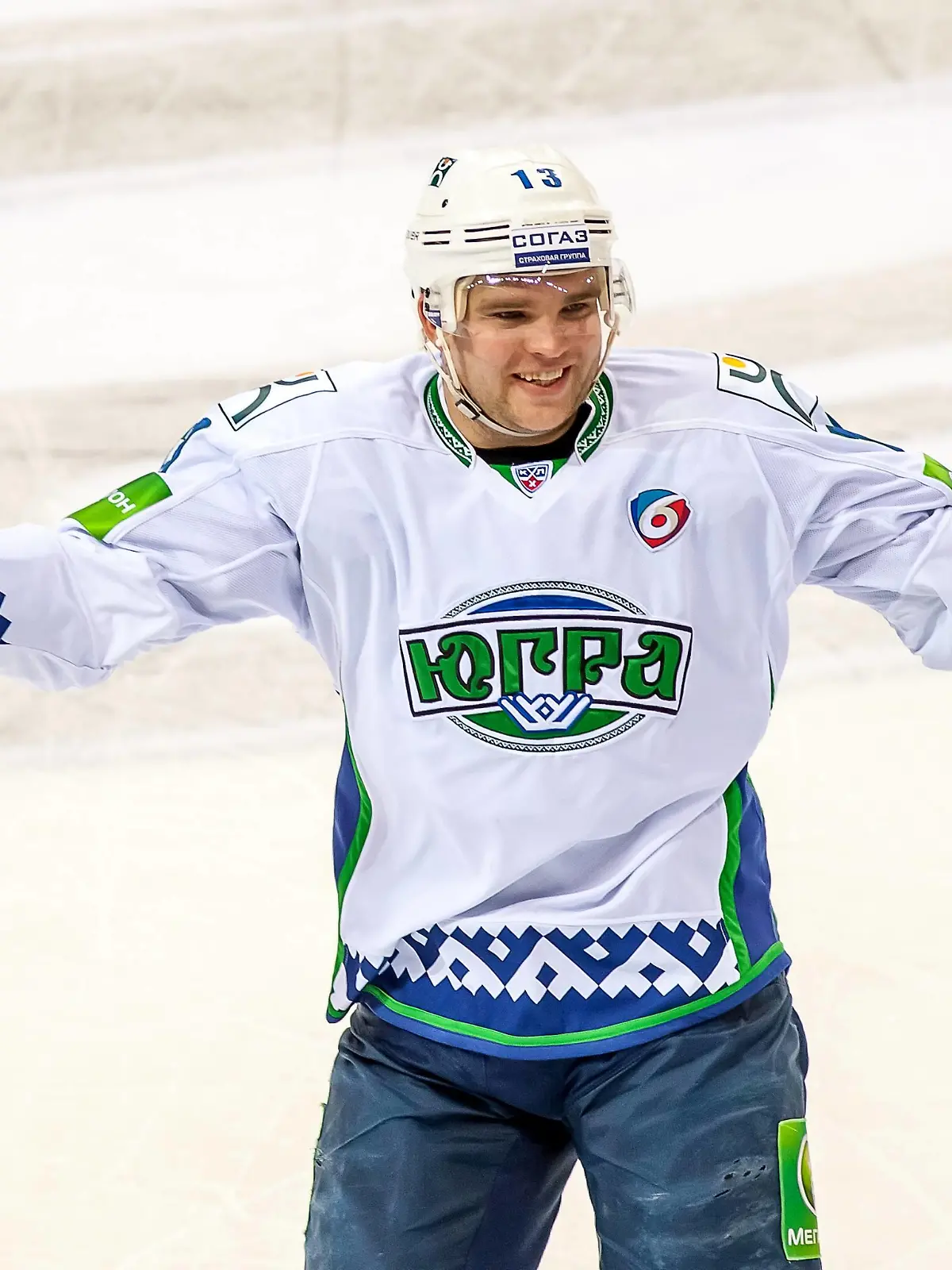 Bildnummer: 15203106  Datum: 05.12.2013  Copyright: imago/ITAR-TASS     ITAR-TASS: MAGNITOGORSK, RUSSIA. DECEMBER 5, 2013. Yugra s Marek Troncinsky seen in a KHL Championship ice hockey match against Metallurg Magnitogorsk at Arena Metallurg Stadium. Metallurg Magnitogorsk vs HK Yugra Khanty Mansiysk   PUBLICATIONxINxGERxAUTxONLY RE132ABC; Eishockey KHL x1x xdd 2013 quer 