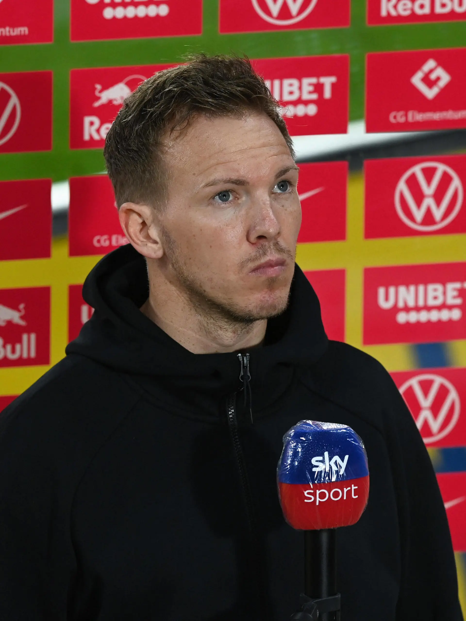 Fussball, Herren, Saison 2020/2021, 1. Bundesliga 33. Spieltag, RB Leipzig - VfL Wolfsburg, Trainer Julian Nagelsmann RB Leipzig nach dem Spiel im Interview, 16.05. 2021, *** Football, men, 2020 2021 season, 1 Bundesliga 33 matchday , RB Leipzig VfL Wolfsburg, coach Julian Nagelsmann RB Leipzig interview after the match, 16 05 2021, Copyright: xMatthiasxKochx 