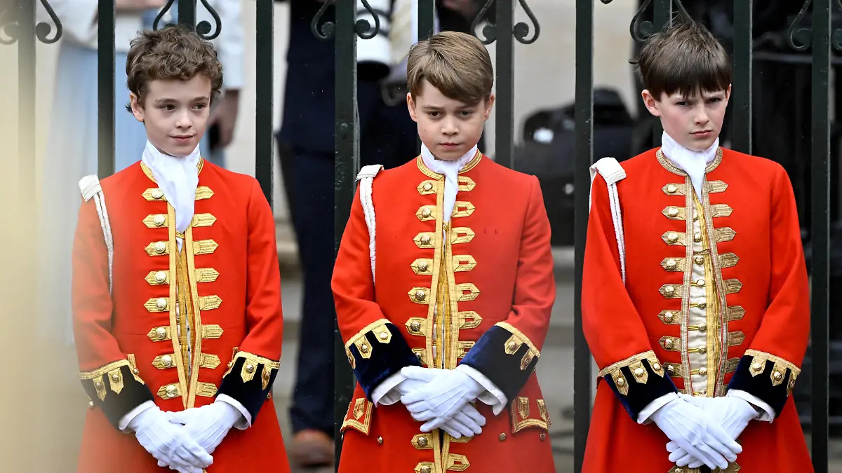 Britain's Prince George stands  at Westminster Abbey to attend Britain's King Charles and Queen Camilla coronation ceremony, in London, Britain May 6, 2023. REUTERS/Toby Melville/Pool