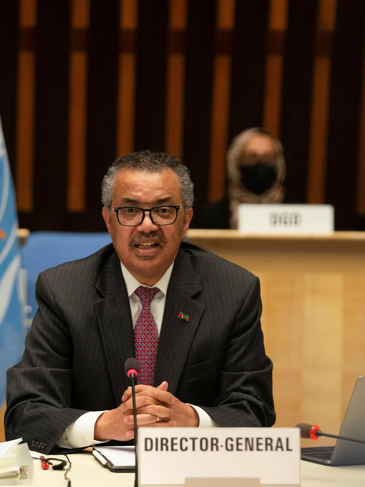World Health Organization (WHO) Director General Tedros Adhanom Ghebreyesus speaks as he attends the World Health Assembly (WHA) amid the coronavirus disease (COVID-19) pandemic in Geneva, Switzerland, May 24, 2021. Christopher Black/World Health Organization/Handout via REUTERS THIS IMAGE HAS BEEN SUPPLIED BY A THIRD PARTY. NO RESALES. NO ARCHIVES
