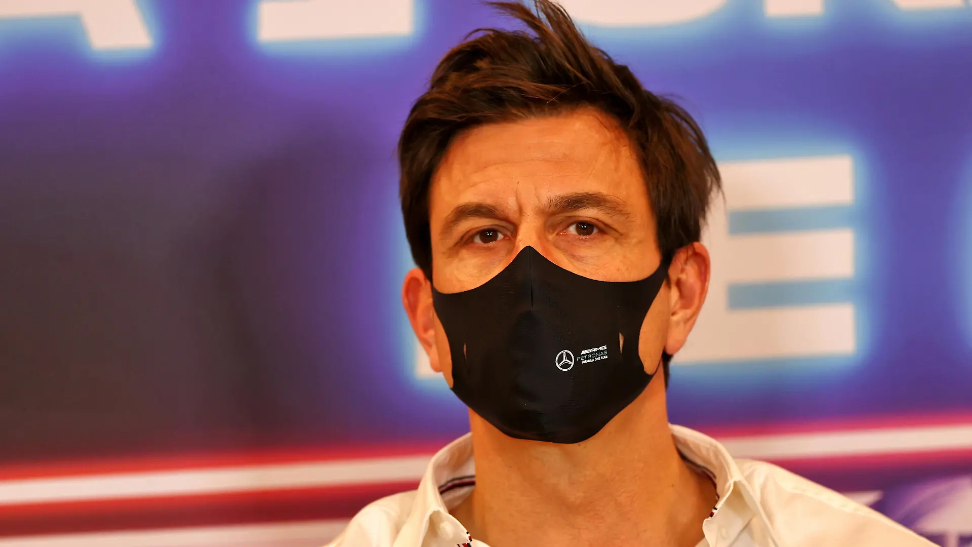 Formula One F1 - Monaco Grand Prix - Circuit de Monaco, Monte Carlo, Monaco - May 20, 2021 Mercedes Executive Director Toto Wolff in the FIA Press Conference FIA/Handout via REUTERS ATTENTION EDITORS - THIS IMAGE HAS BEEN SUPPLIED BY A THIRD PARTY. NO RESALES. NO ARCHIVES