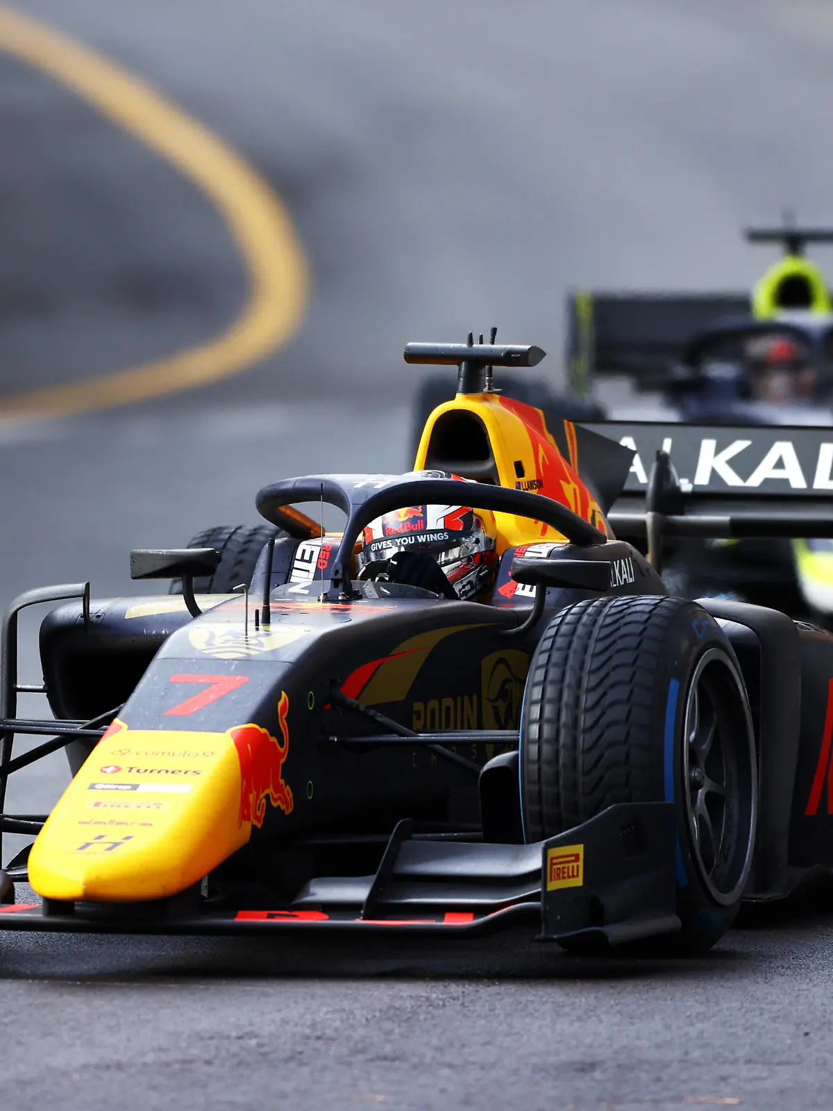 MONTE-CARLO, MONACO - MAY 22: Liam Lawson of New Zealand and Hitech Grand Prix (7) drives during Sprint Race 2 of Round 2:Monte Carlo of the Formula 2 Championship at Circuit de Monaco on May 22, 2021 in Monte-Carlo, Monaco. (Photo by Bryn Lennon/Getty Images)