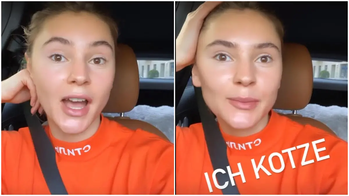 Stefanie Giesinger macht ihrem Ärger Luft.