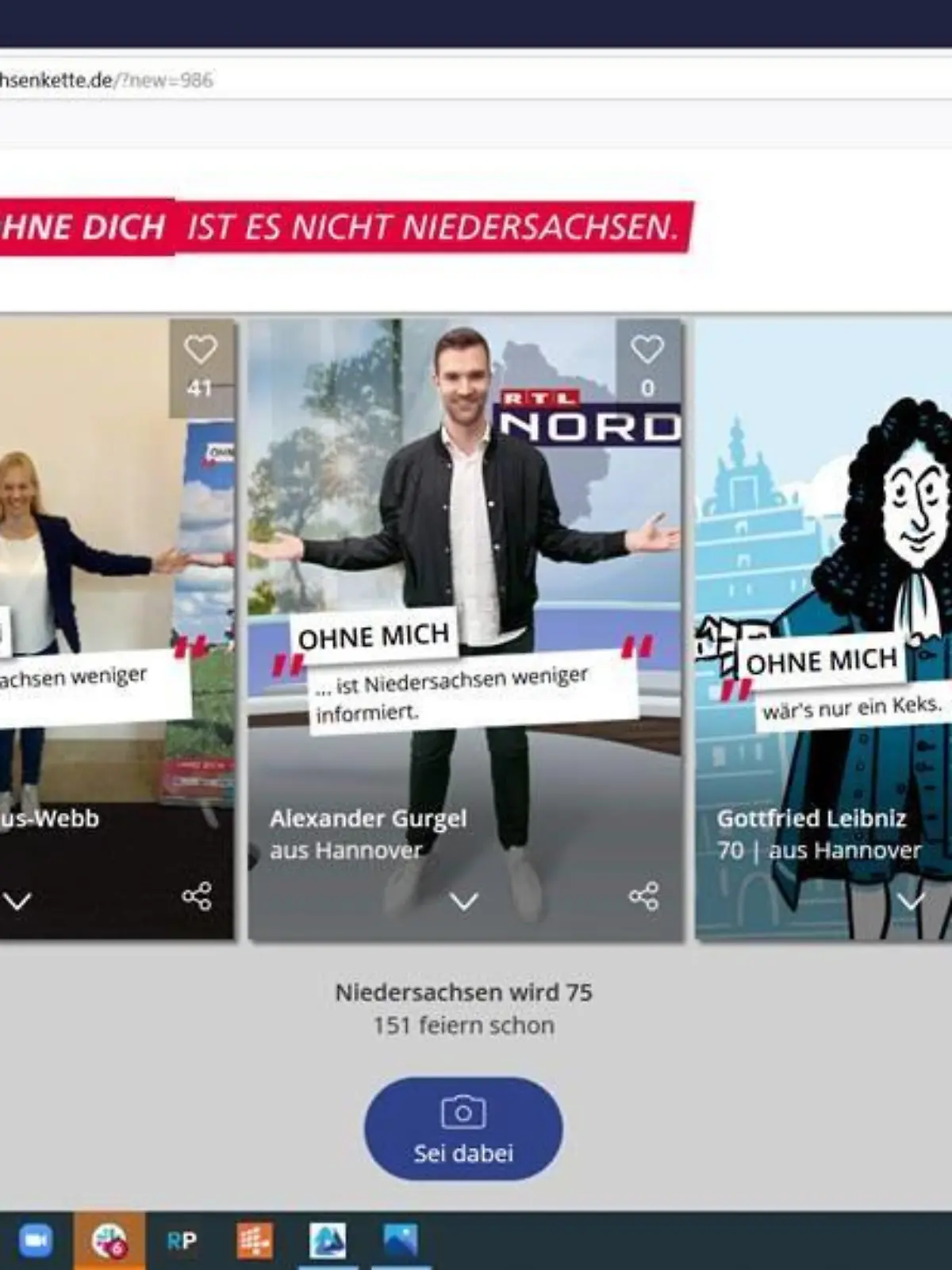 Unser RTL Nord Moderator Alexander Gurgel hat sich mit in die Niedersachsenkette eingereiht.
