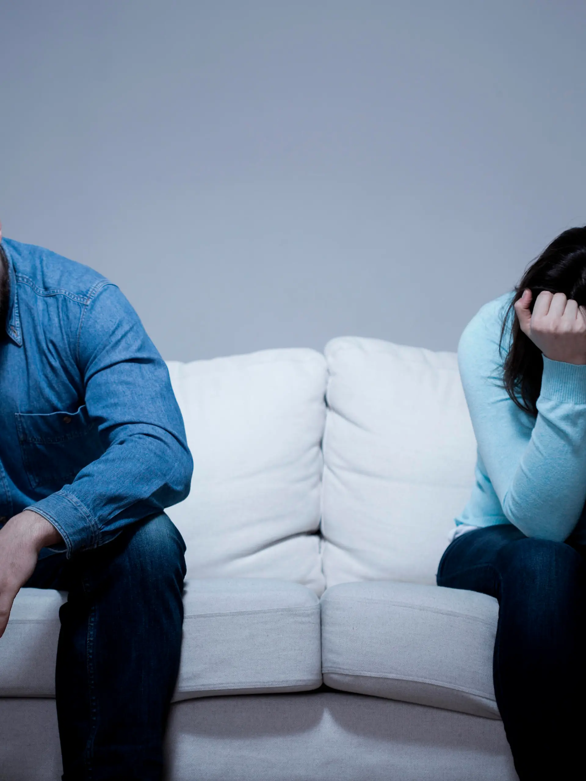 Picture of young couple having difficulties in relationship