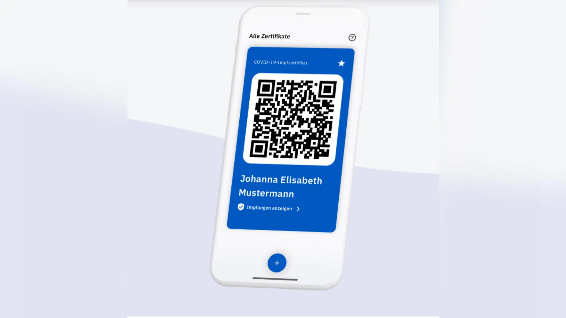 So soll die neue App aussehen, mit der ein digitaler Nachweis der Impfung möglich sein wird.