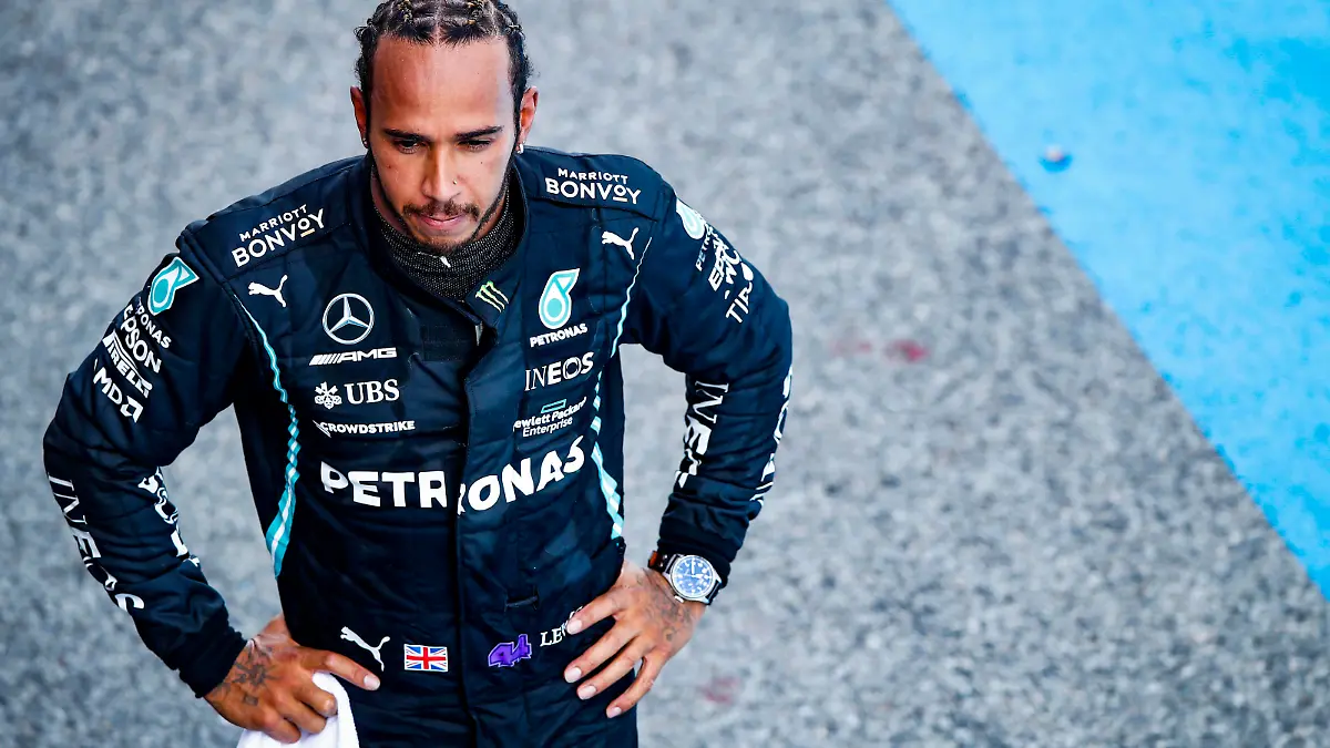 HAMILTON Lewis gbr, Mercedes AMG F1 GP W12 E Performance, portrait during the Formula 1 Aramco Gran Premio De Espana 2021 from May 07 to 10, 2021 on the Circuit de Barcelona-Catalunya, in Montmelo, near Barcelona, Spain FORMULE 1 : Grand prix d Espagne - Barcelone - 09/05/2021 DPPI/Panoramic PUBLICATIONxNOTxINxFRAxITAxBEL