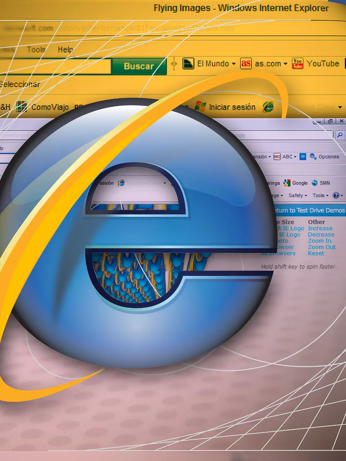 A photoilustration shows a computer screen with the Internet Explorer browser logo and internet web sites. Like it or not, the Internet Explorer (IE) from Microsoft is still controlling the browser market. This means that many people spend much time every day using it, and many face problems they wanted to solve. Photoilustration: Simon Chavez/dpa