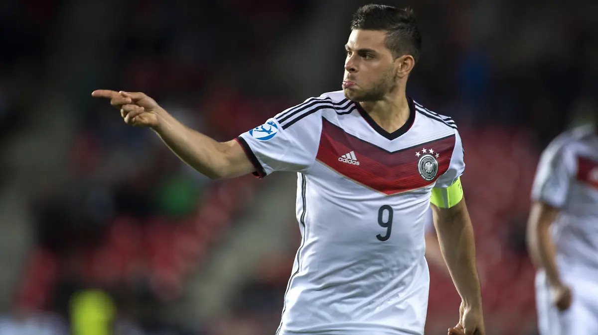 Kevin Volland (GER), JUNE 20, 2015 - Football / Soccer : Kevin Volland of Germany celebrates after scoring their 2nd goal during the UEFA Under-21 European Championship EM Europameisterschaft Czech Republic 2015 Group A match between Germany 3-0 Denmark at Eden Arena in Prague, Czech Republic. NoxThirdxPartyxSales PUBLICATIONxINxGERxSUIxAUTxHUNxPOLxRUSxSWExFRAxNEDxESPxONLY (ptmb076846)

Kevin Volland ger June 20 2015 Football Soccer Kevin Volland of Germany Celebrates After Scoring their 2nd Goal during The UEFA Under 21 European Championship euro European Championship Czech Republic 2015 Group A Match between Germany 3 0 Denmark AT Eden Arena in Prague Czech Republic NOxTHIRDxPARTYxSALES PUBLICATIONxINxGERxSUIxAUTxHUNxPOLxRUSxSWExFRAxNEDxESPxONLY
