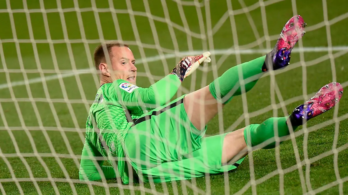 ESP: FC Barcelona, Barca - Getafe CF. La Liga Santander. Marc-Andre Ter Stegen of FC Barcelona during the La Liga match between FC Barcelona and Getafe CF played at Camp Nou Stadium on April 22, 2021 in Barcelona, Spain. kpng Copyright: xPRESSINPHOTOx PS_210422_031 