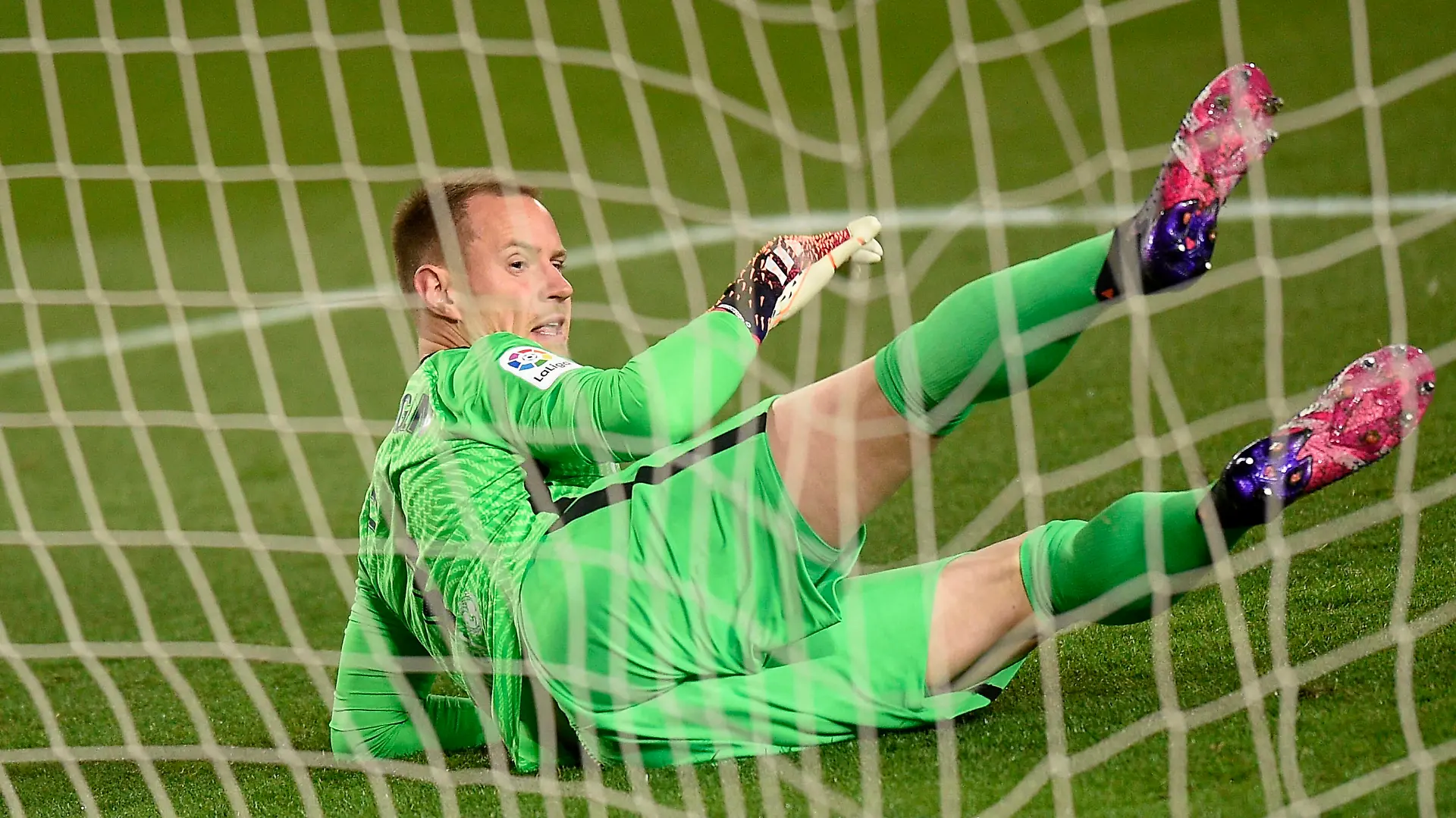 ESP: FC Barcelona, Barca - Getafe CF. La Liga Santander. Marc-Andre Ter Stegen of FC Barcelona during the La Liga match between FC Barcelona and Getafe CF played at Camp Nou Stadium on April 22, 2021 in Barcelona, Spain. kpng Copyright: xPRESSINPHOTOx PS_210422_031