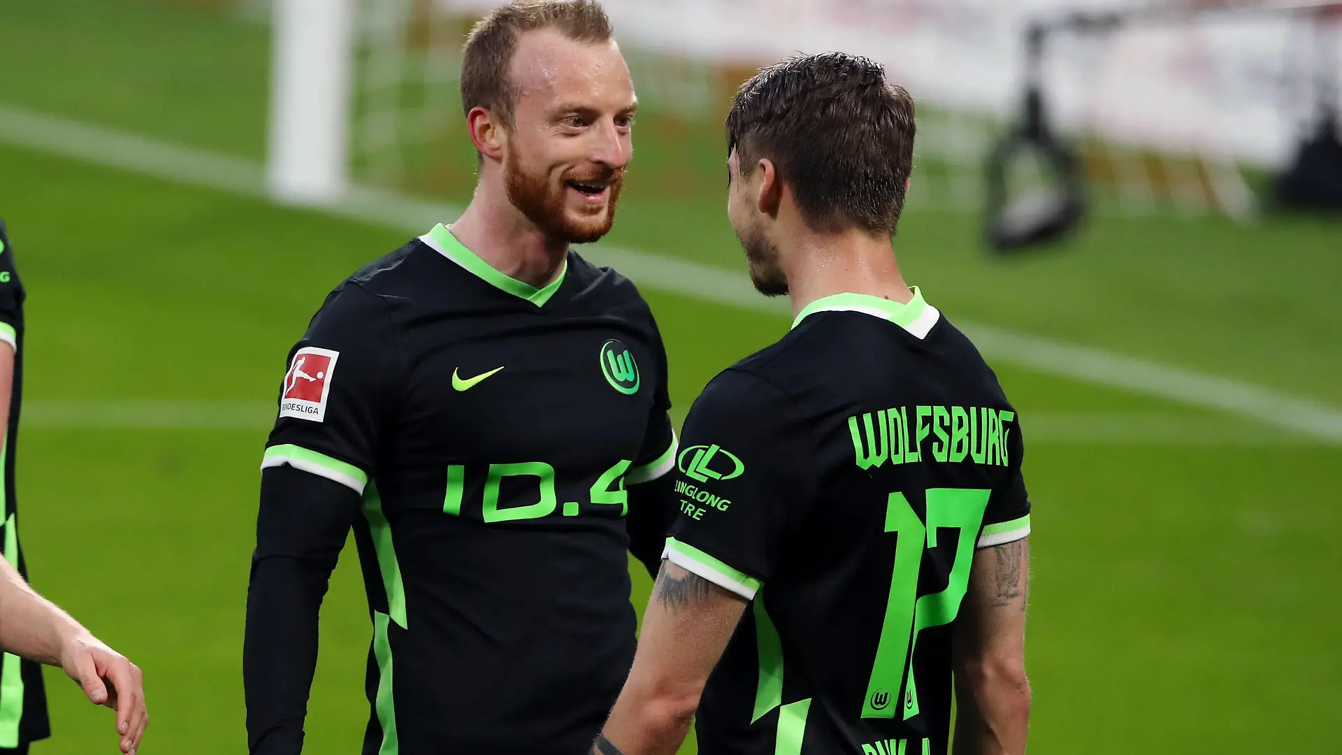 Maximilian Arnold, Maximilian Philipp 0:1 / jubelnd / Freude / Emotion / Jubel nach 0:1 / / Fußball Fussball / DFL Bundesliga Herren / Geisterspiel Corona Covid 19 / Saison 2020/2021 / 16.05.2021 / RasenBallsport RB Leipzig RBL vs. VfL Wolfsburg WOB / DFL regulations prohibit any use of photographs as image sequences and/or quasi-video. / *** Maximilian Arnold, Maximilian Philipp 0 1 jubilant joy emotion jubilation after 0 1 Sport Football Soccer DFL Bundesliga Herren Geisterspiel Corona Covid 19 Saison 2020 2021 16 05 2021 RasenBallsport RB Leipzig RBL vs VfL Wolfsburg WOB DFL regulations prohibit any use of photographs as image sequences and or quasi video