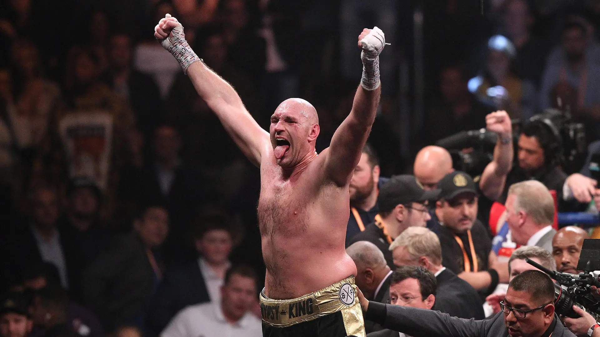 Boxen, WBC WM, Deontay Wilder - Tyson Fury December 1, 2018 - Los Angeles, California, U.S - WBC Heavyweight champion Deontay Wilder and former unified champion Tyson Fury (pictured) battle to split decision draw at the Staples Center in Los Angeles. Scores were 115-111 Wilder, 114-110 Fury, 113-113. Heavyweight Boxing 2018: Wilder vs Fury PUBLICATIONxINxGERxSUIxAUTxONLY - ZUMAf136 20181201_zap_f136_005 Copyright: xChrisxFarinax