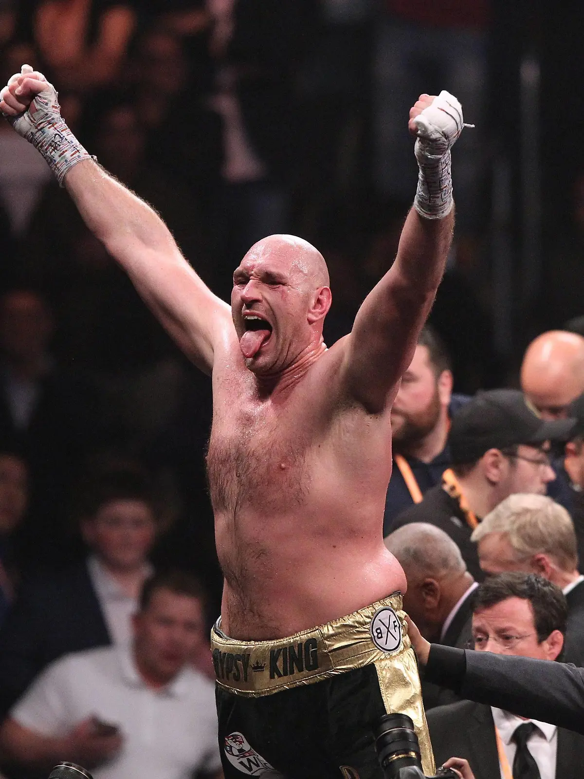 Boxen, WBC WM, Deontay Wilder - Tyson Fury December 1, 2018 - Los Angeles, California, U.S - WBC Heavyweight champion Deontay Wilder and former unified champion Tyson Fury (pictured) battle to split decision draw at the Staples Center in Los Angeles. Scores were 115-111 Wilder, 114-110 Fury, 113-113. Heavyweight Boxing 2018: Wilder vs Fury PUBLICATIONxINxGERxSUIxAUTxONLY - ZUMAf136 20181201_zap_f136_005 Copyright: xChrisxFarinax  