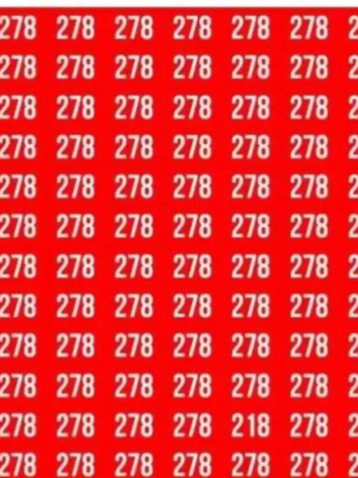 Viele Zahlen, eine ist anders.