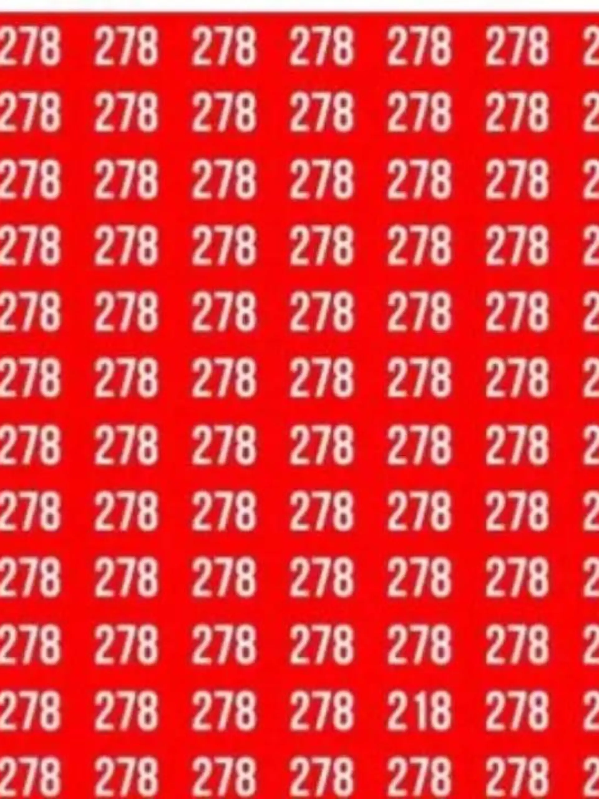 Viele Zahlen, eine ist anders.
