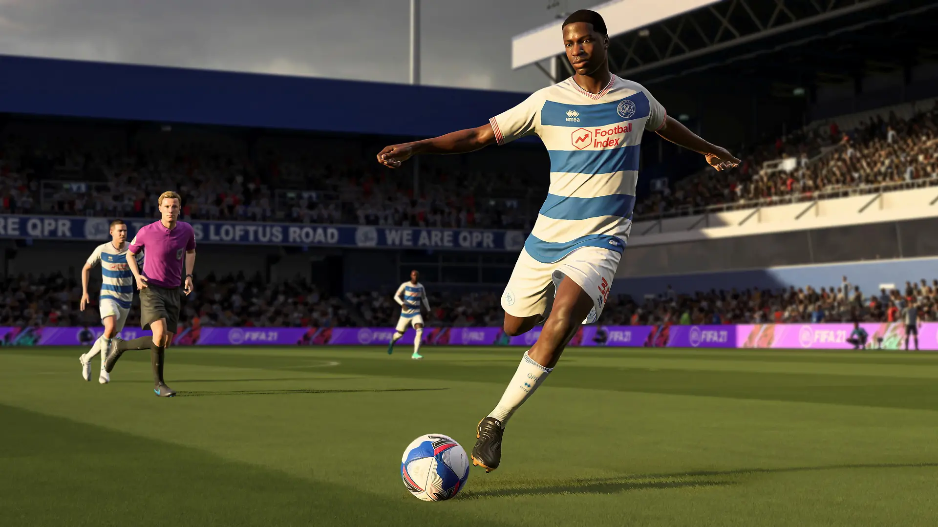 Kiyan Prince is seen in this FIFA21 in-game still. Courtesy EA SPORTS/Handout via REUTERS THIS IMAGE HAS BEEN SUPPLIED BY A THIRD PARTY. NO RESALES. NO ARCHIVES. MANDATORY CREDIT