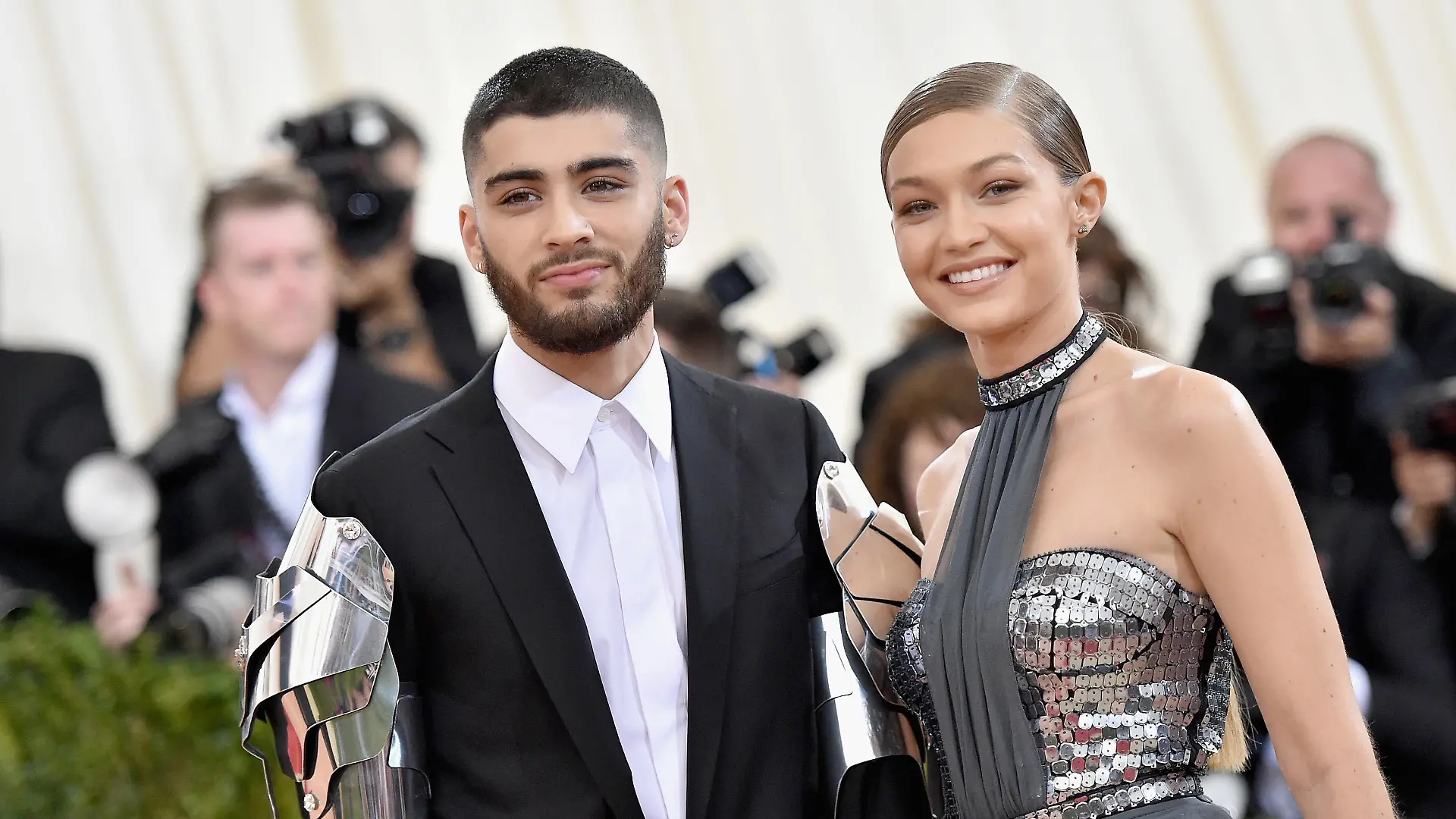 NEW YORK, NY - MAY 02:  Zayn Malik (L) and Gigi Hadid attend the 'Manus x Machina: Fashion In An Age Of Technology' Costume Institute Gala at Metropolitan Museum of Art on May 2, 2016 in New York City.  (Photo by Mike Coppola/Getty Images for People.com)