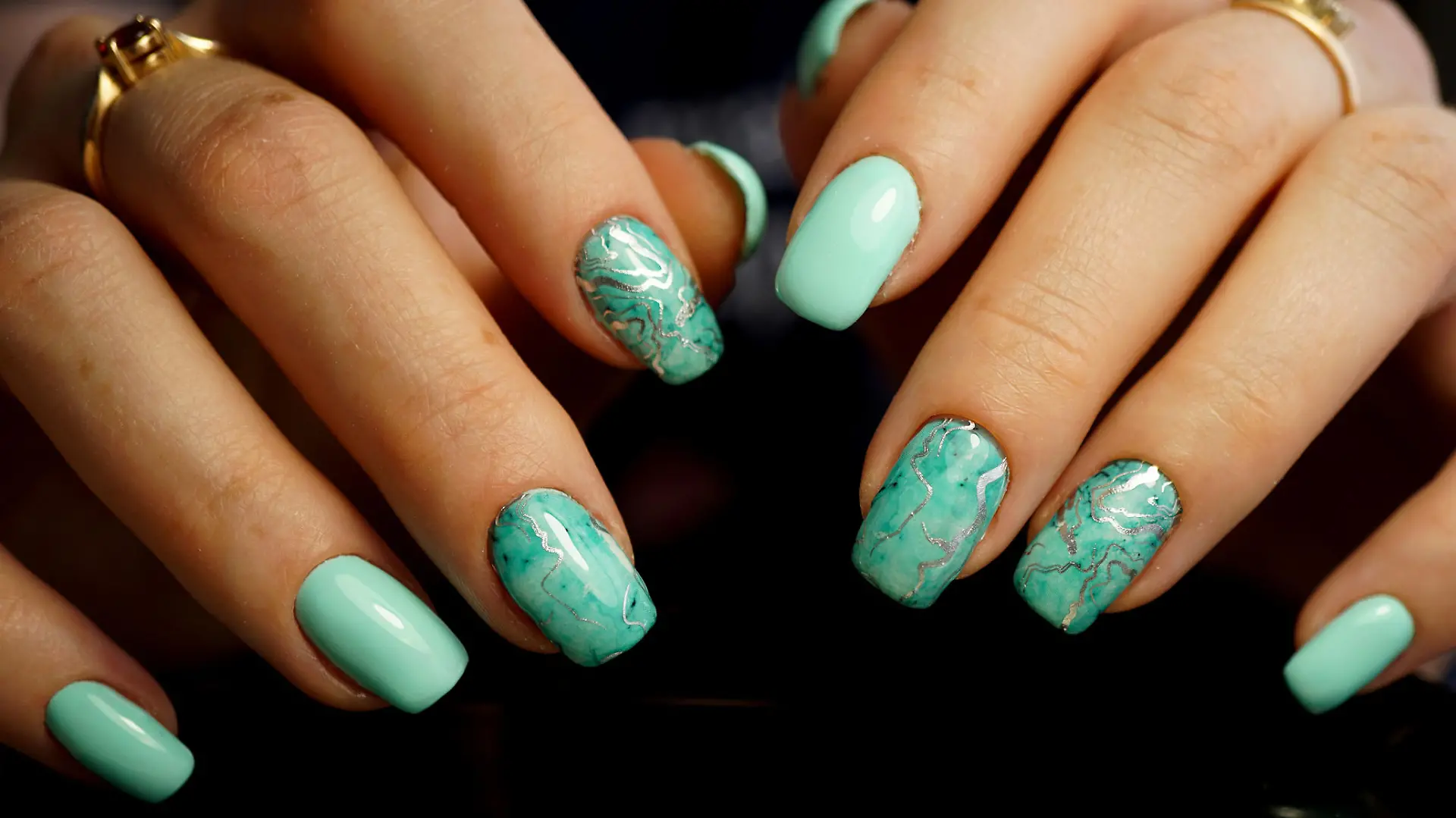Awesome nails and beautiful clean manicure. Nails are natural. Manicure is made using nails drill machine.
