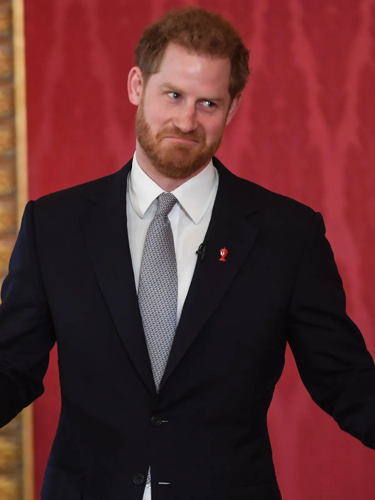 ARCHIV - 16.01.2020, Großbritannien, London: Prinz Harry, Duke of Sussex, reagiert bei der Rugby League World Cup 2021 Ziehung. (zu dpa Prinz Harry erneut im Kreuzfeuer des britischen Boulevards) Foto: Jeremy Selwyn/Evening Standard via PA Wire/dpa +++ dpa-Bildfunk +++