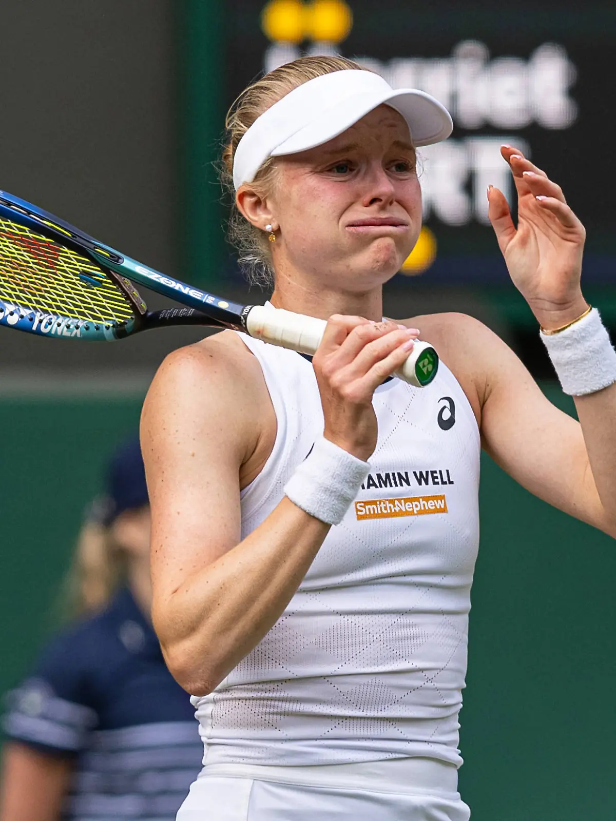 Tennisspielerin Harriet Dart in der 2. Runde von Wimbledon 2024