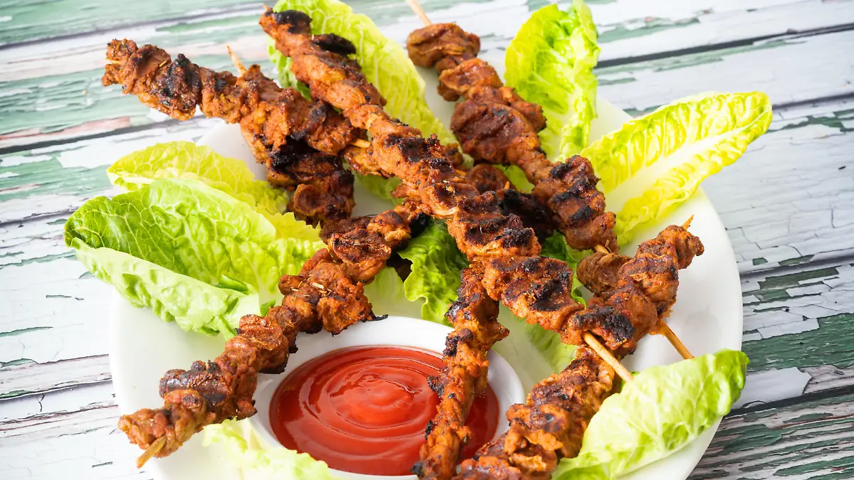 Vegetarische Grillfackeln
