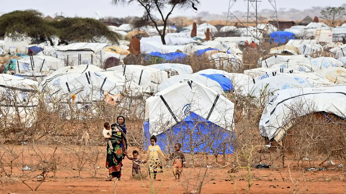 Photo taken March 16, 2023, shows tents at a camp in Oromia region's Borena zone, southern Ethiopia, for those displaced by a prolonged drought that started in 2020. (Kyodo)
==Kyodo
 / action press