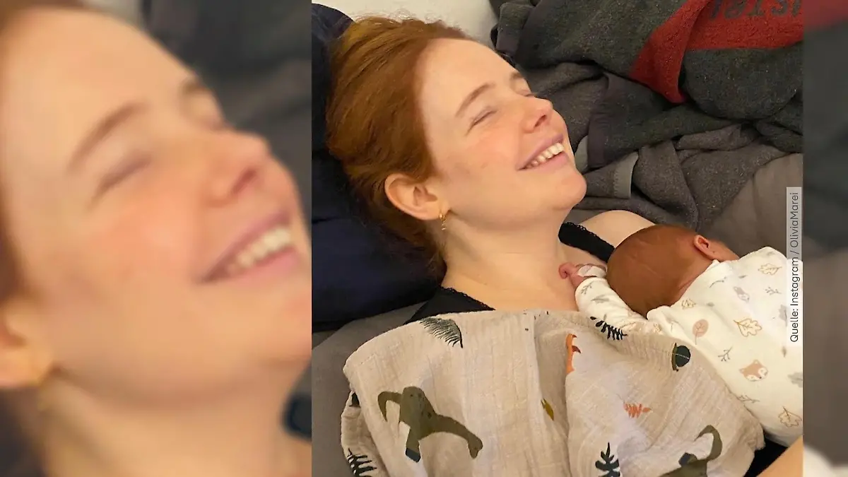 Olivia Marei ist zum zweiten Mal Mama geworden Ihr Baby ist ein kleiner Rotschopf