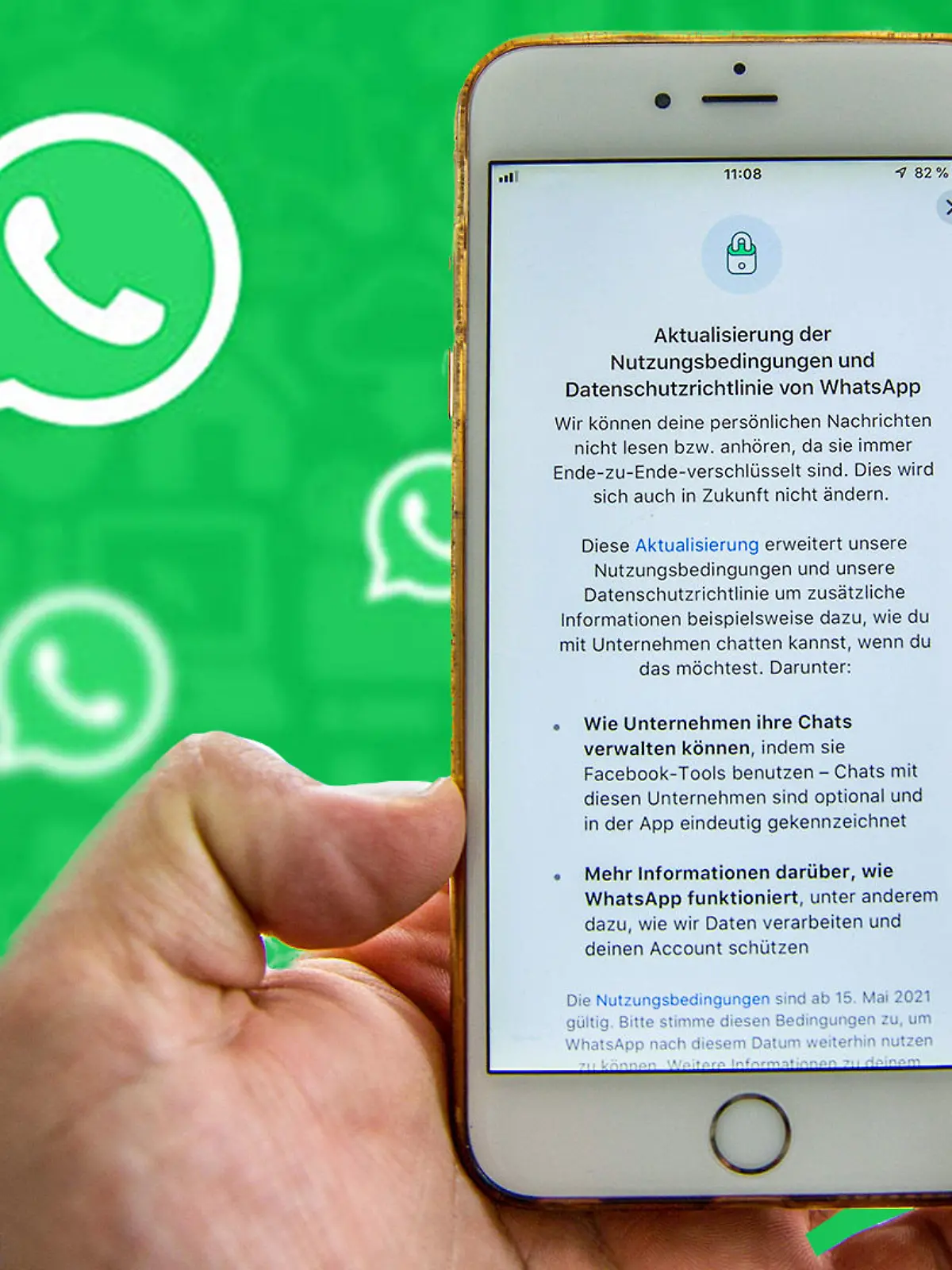 WhatsApp ändert seine Datenschutz-Bestimmungen.