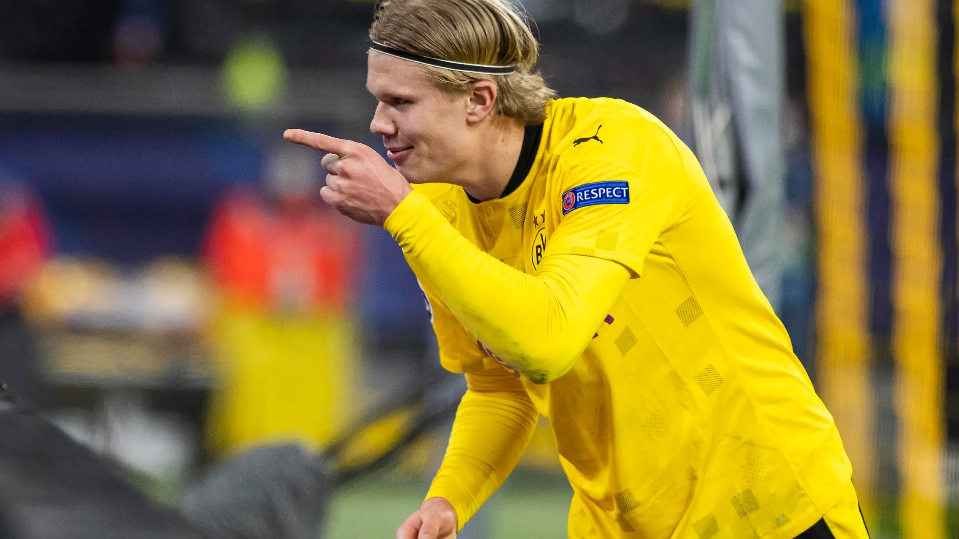  Sport Bilder des Tages Torjubel: Erling Haaland BVB Borussia Dortmund - FC Sevilla 09.03.2021, Fussball, Training 1. Bundesliga, Saison 2020/21 Foto: Moritz Müller *** Goal celebration Erling Haaland BVB Borussia Dortmund FC Sevilla 09 03 2021, football, training 1 Bundesliga, season 2020 21 photo Moritz Müller