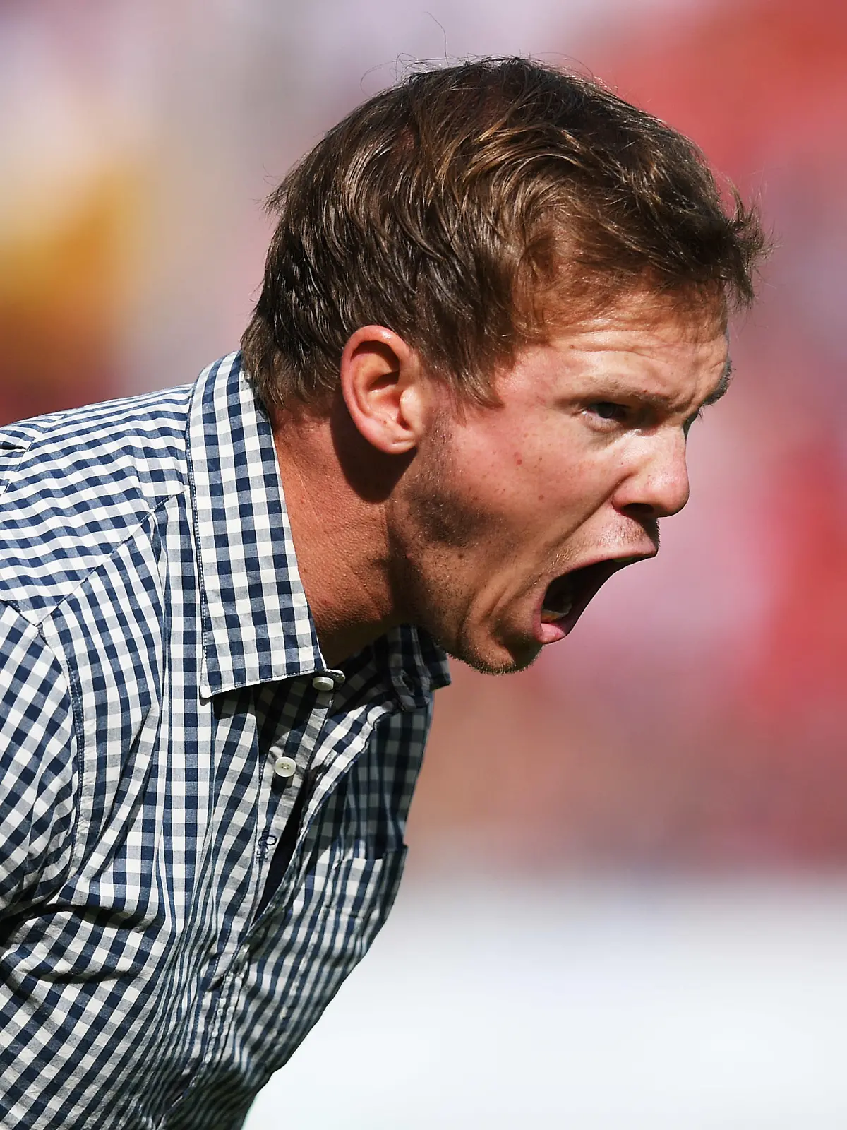Julian Nagelsmann will join Bayern Munich as Head Coach at the end of season announced on April 27,2021. FREIBURG IM BREISGAU, GERMANY - OCTOBER 01:  Julian Nagelsmann head coach of 1899 Hoffenheim screams instructions during the Bundesliga match between Sport-Club Freiburg and TSG 1899 Hoffenheim at Schwarzwald-Stadion on October 1, 2017 in Freiburg im Breisgau, Germany.  (Photo by Matthias Hangst/Bongarts/Getty Images)