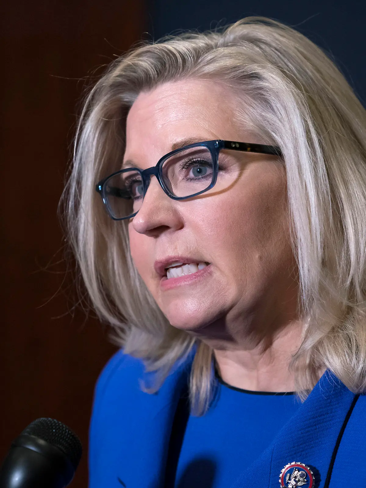 Rep. Liz Cheney, R-Wyo., speaks to reporters after House Republicans voted to oust her from her leadership post as chair of the House Republican Conference because of her repeated criticism of former President Donald Trump for his false claims of election fraud and his role in instigating the Jan. 6 U.S. Capitol attack, at the Capitol in Washington, Wednesday, May 12, 2021. (AP Photo/J. Scott Applewhite)