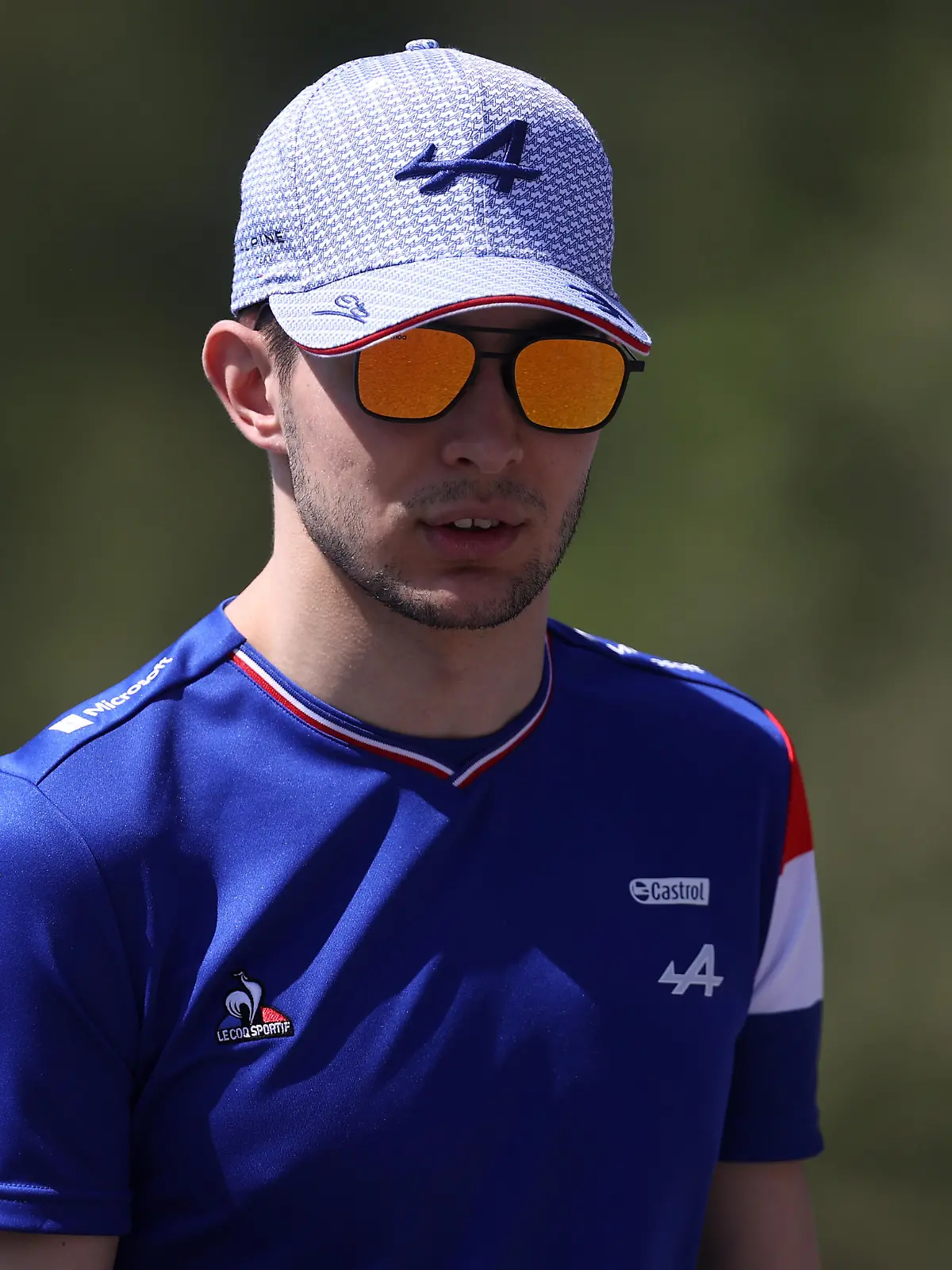 BARCELONA, SPAIN - MAY 06: Esteban Ocon of France and Alpine F1 Team walks the track during previews ahead of the F1 Grand Prix of Spain at Circuit de Barcelona-Catalunya on May 06, 2021 in Barcelona, Spain. (Photo by Lars Baron/Getty Images)