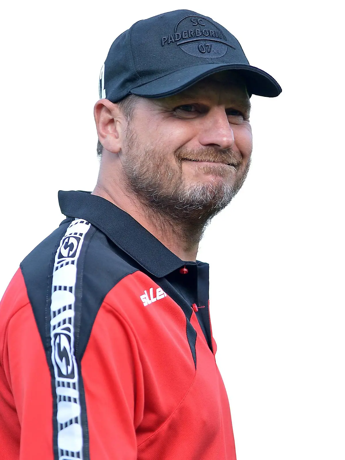 Verl, Germany 05.07.2018, 2. Bundesliga Testspiel, SC Verl vs. SC Paderborn 07, Trainer Steffen Baumgart (Paderborn) lacht, lachen ( DeFodi521 *** Verl Germany 05 07 2018 2 Bundesliga friendly match SC Verl vs SC Paderborn 07 Coach Steffen Baumgart Paderborn laughs laugh DeFodi521  
