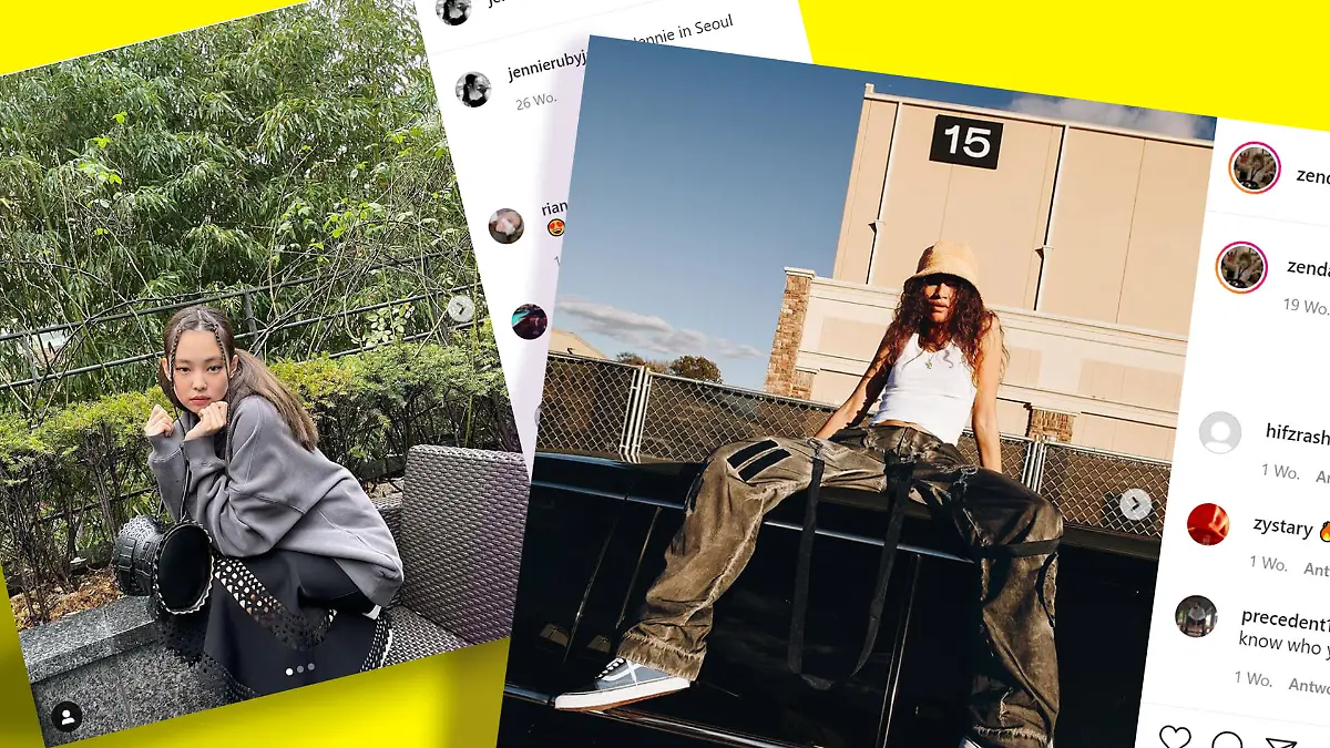 Zendaya und Jennie Kim rocken den Baggy-Look.