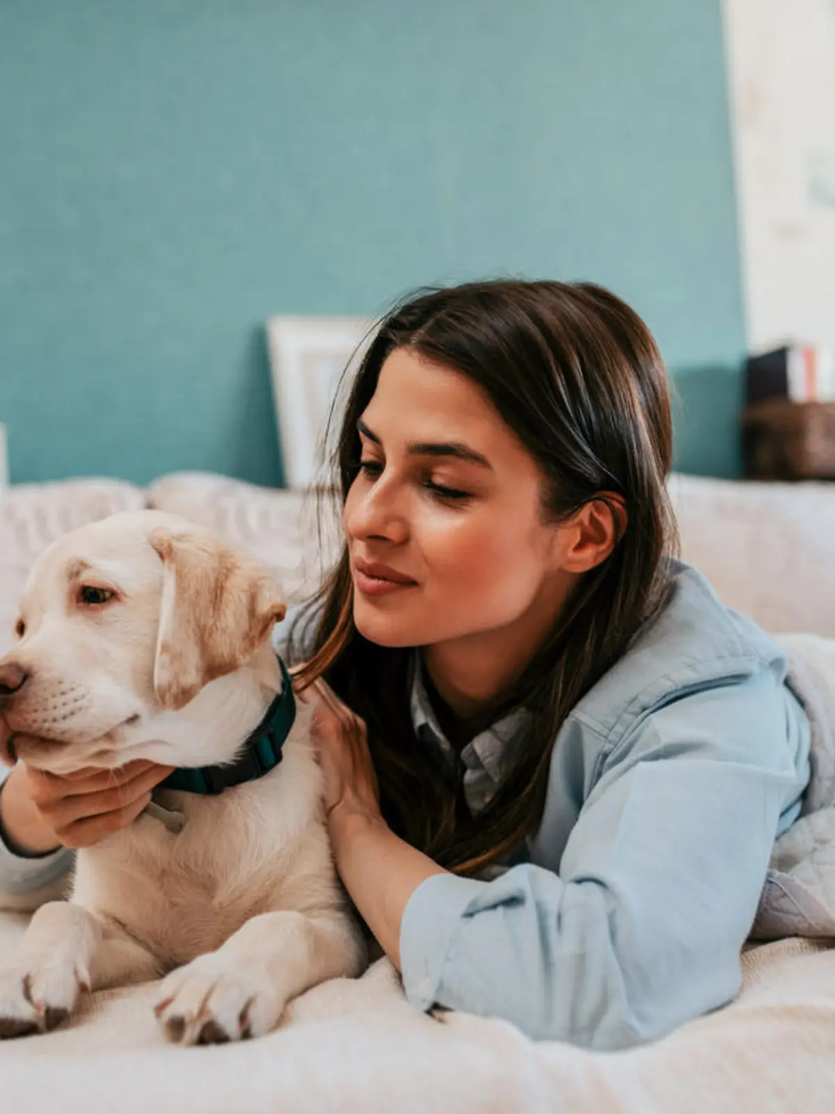Frau mit Hund