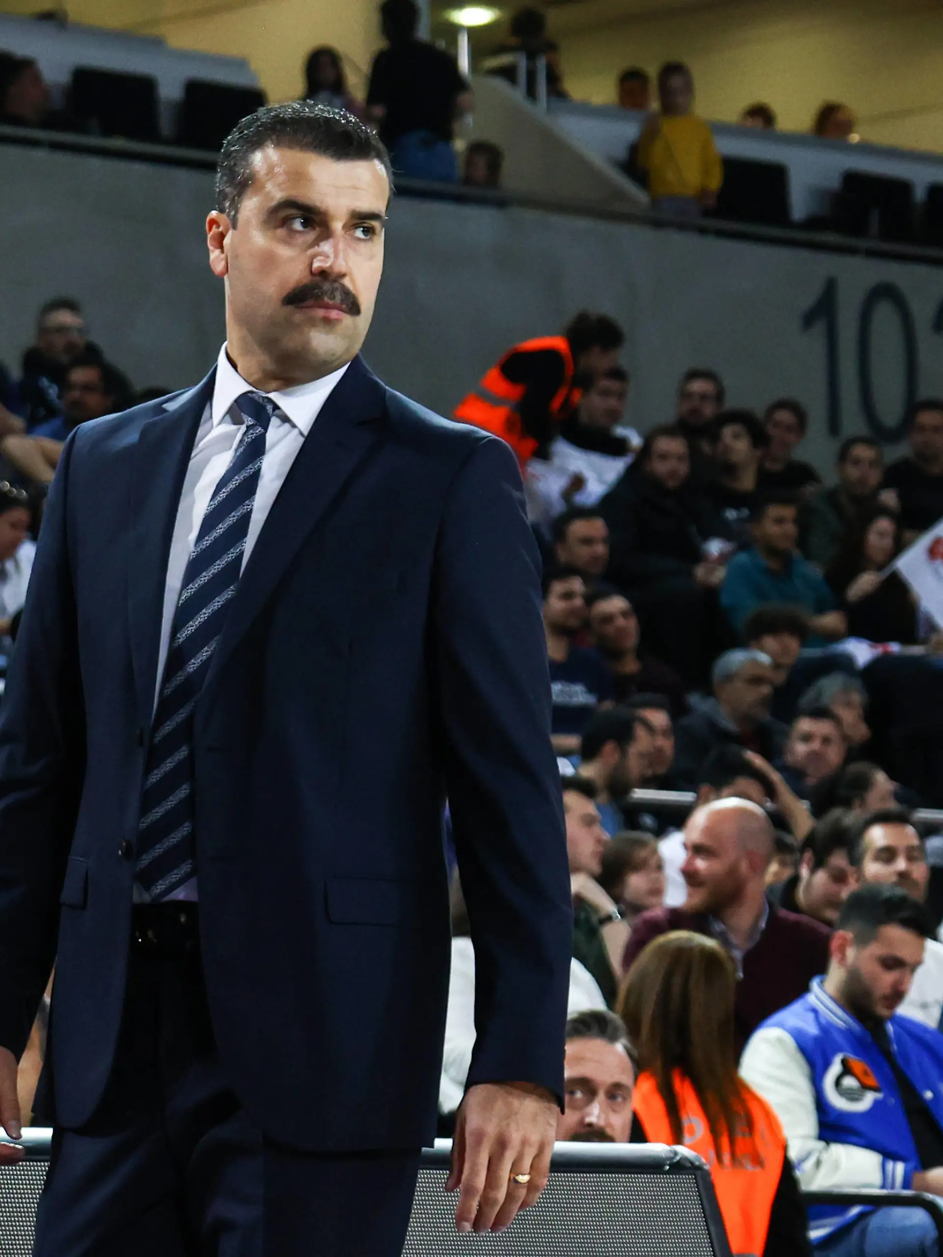 Turk Telekom coach Erdem Can during the EuroCup quarter final match between Turk Telekom - Ratiopharm Ulm , in Ankara, in Turkiye, on April 19, 2023. Copyright: MuhammedxAlixYahsix-xDepoxPhotos 17911811