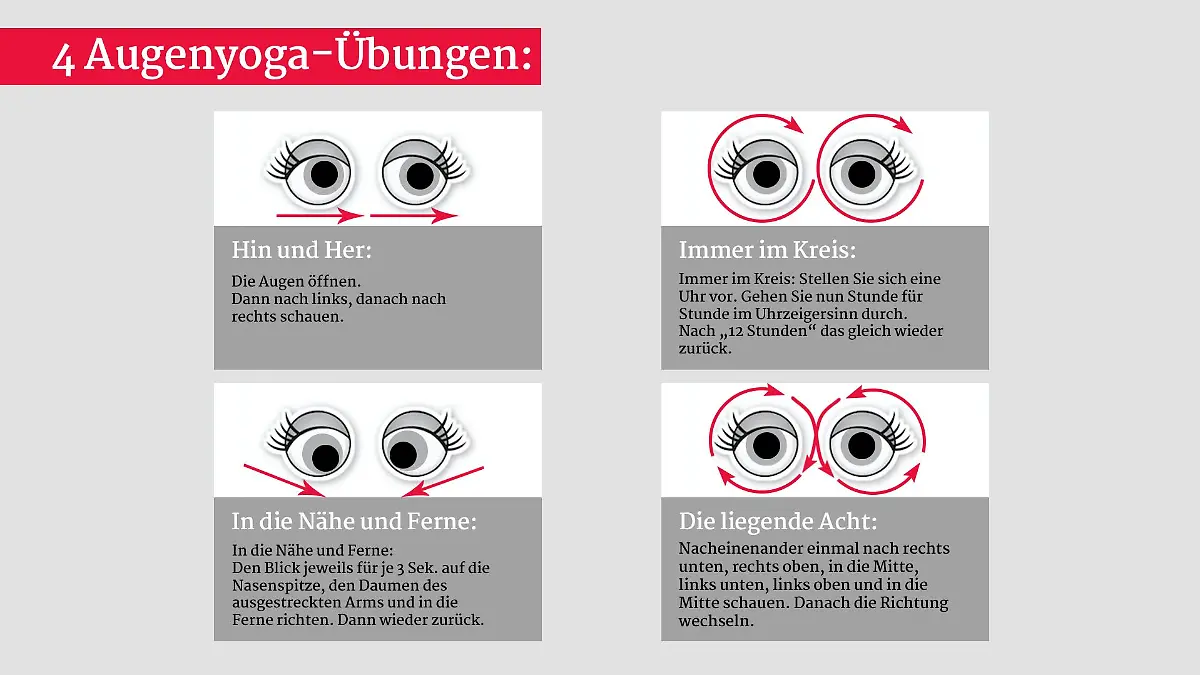 Augenyoga-Übungen zur Entspannung