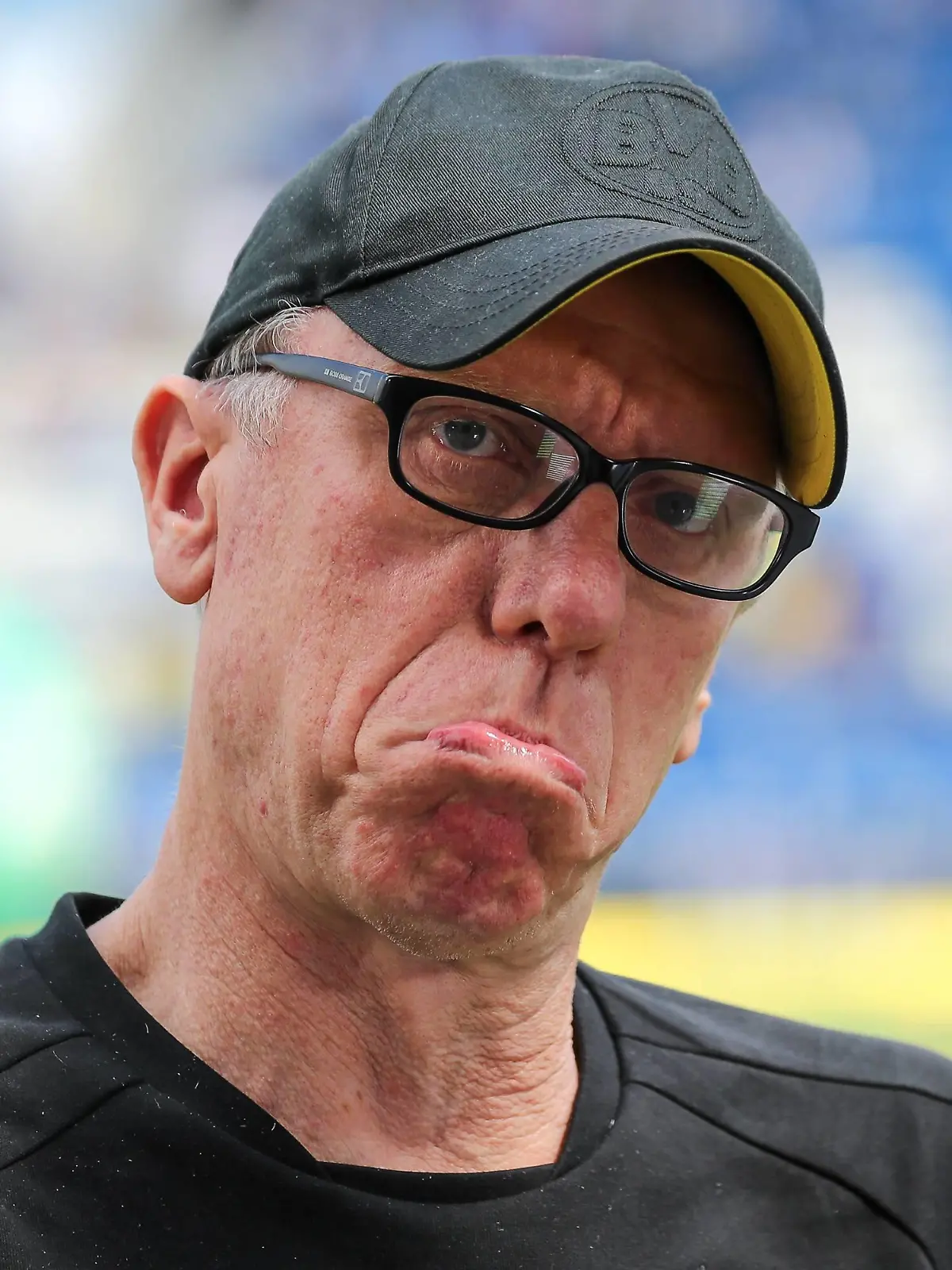 Peter Stöger (Trainer, Cheftrainer, BVB), Einzelbild, Aktion, Action, Porträt, Portrait, enttäuscht schauend, Enttäuschung, Frustration, disappointed, pessimistisch, Fussball, Bundesliga, TSG 1899 Hoffenheim - Borussia Dortmund, *** Peter Stöger coach head coach BVB single action action portrait portrait disappointed looking disappointment frustration disappointed pessimistic football Bundesliga TSG 1899 Hoffenheim Borussia Dortmund xozx  