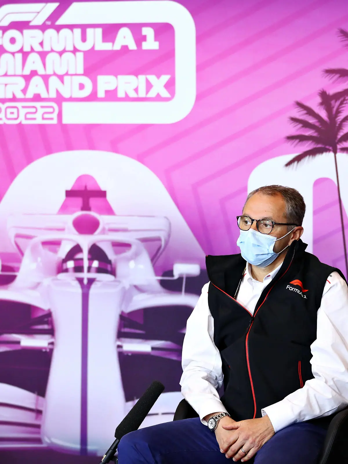  F1 Grand Prix of Emilia Romagna Stefano Domenicali ITA, President & CEO of Formula 1 Group during a press conference, PK, Pressekonferenz to announce the 2022 F1 Miami Grand Prix, F1 Grand Prix of Emilia Romagna at Autodromo Enzo e Dino Ferrari on April 18, 2021 in Imola, Italy. Photo by Dan Istitene/Formula 1/Getty Images/FIA Pool via HOCH ZWEI Imola Autodromo Enzo e Dino Ferrari Italy Poolfoto HOCH ZWEI/Pool/Formula 1 via Get ,EDITORIAL USE ONLY