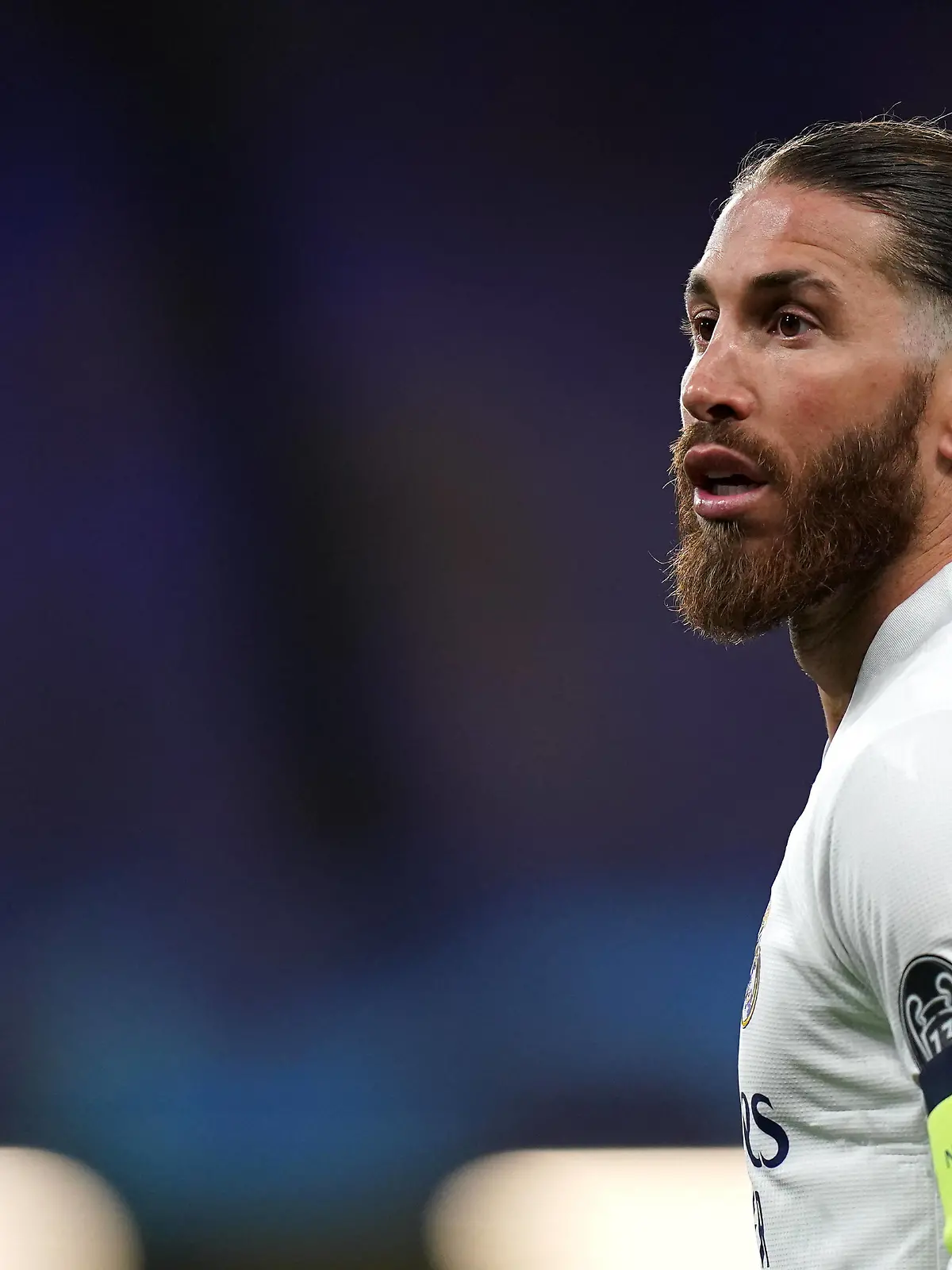 Chelsea v Real Madrid - UEFA Champions League - Semi Final - Second Leg - Stamford Bridge Real Madrid s Sergio Ramos during the UEFA Champions League Semi Final second leg match at Stamford Bridge, London. Picture date: Wednesday May 5, 2021. Editorial use only, no commercial use without prior consent from rights holder. PUBLICATIONxINxGERxSUIxAUTxONLY Copyright: xAdamxDavyx 59594037 