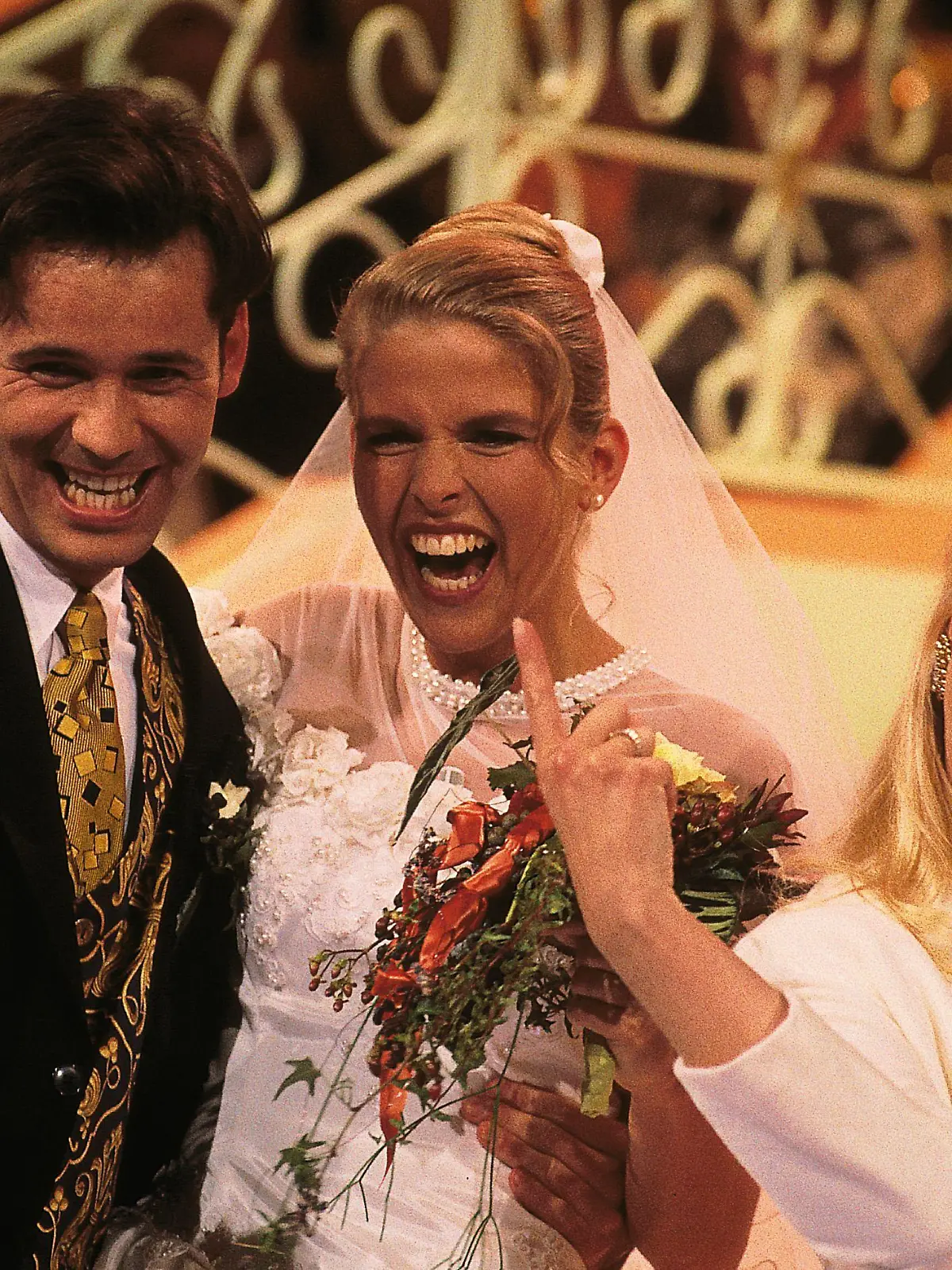 Ewald und Andrea sind die Gewinner der "Traumhochzeit" mit Linda de Mol am 28.01.1995.