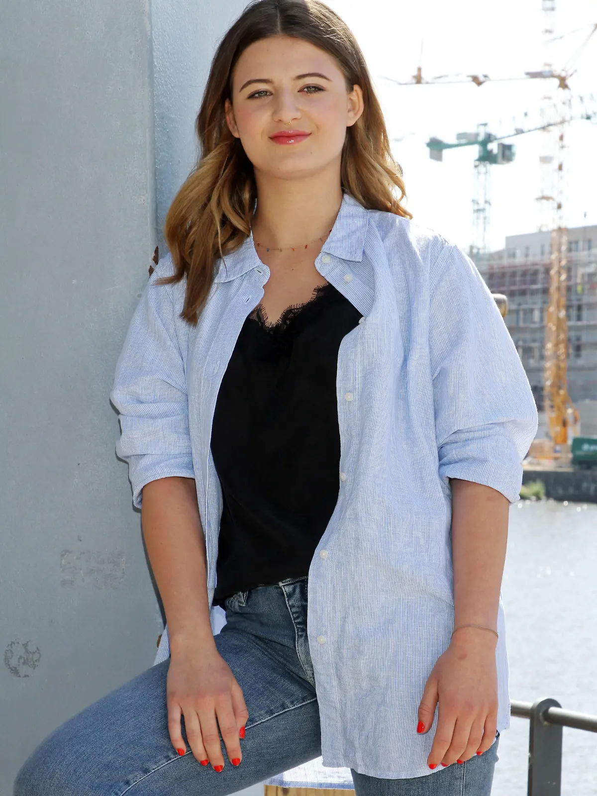 HAMBURG, GERMANY - JUNE 21: Emma Schweiger attends the SUPERDRY X Emma Schweiger press event at Le Jardin Cafe Flower on June 21, 2022 in Hamburg, Germany. (Photo by Tristar Media/Getty Images)