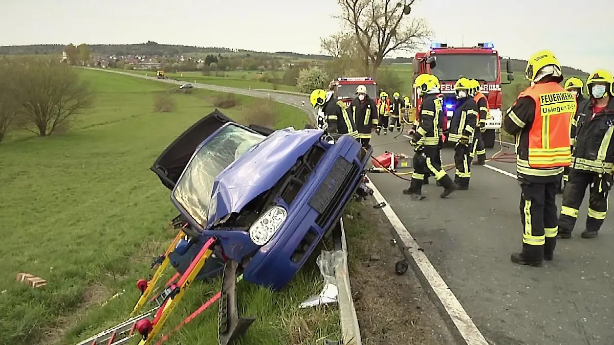 Unfall auf der Bundesstraße zwischen Usingen und Eschbach am 3.5.2021