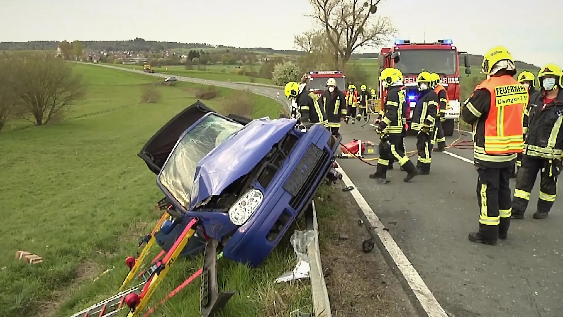 Unfall auf der Bundesstraße zwischen Usingen und Eschbach am 3.5.2021
